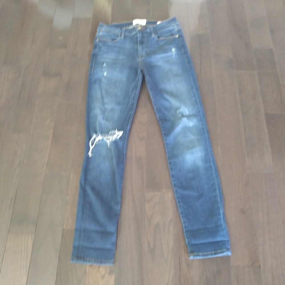 Frame denim le high skinny jeans.